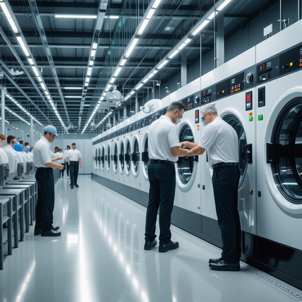 Professional laundry facility featuring smart sensors, eco-friendly detergents, and expert fabric care