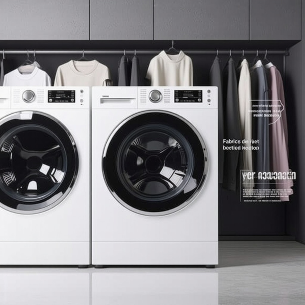 Augmented reality visualization of fabric care processes on clothing in a modern Tampa home setting