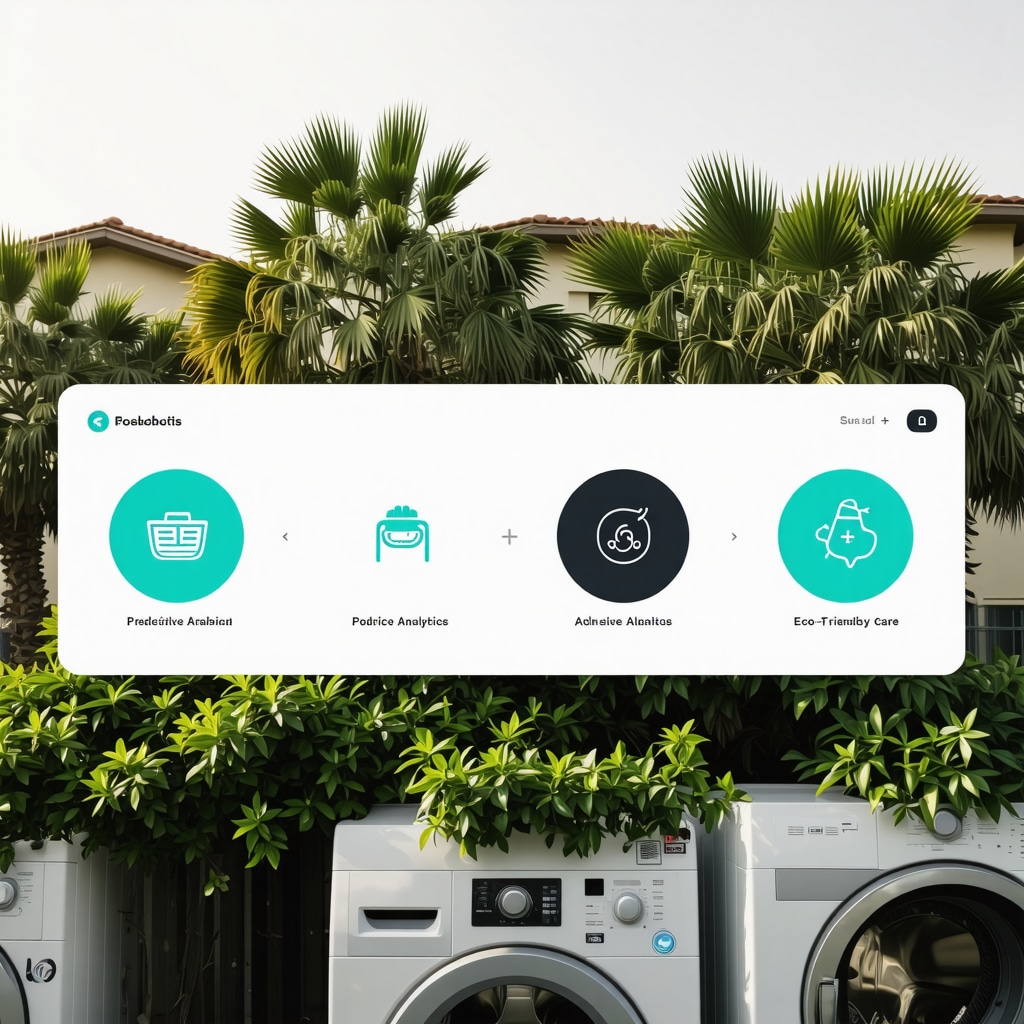 Dashboard showing AI and eco-friendly laundry service features in Palm Harbor
