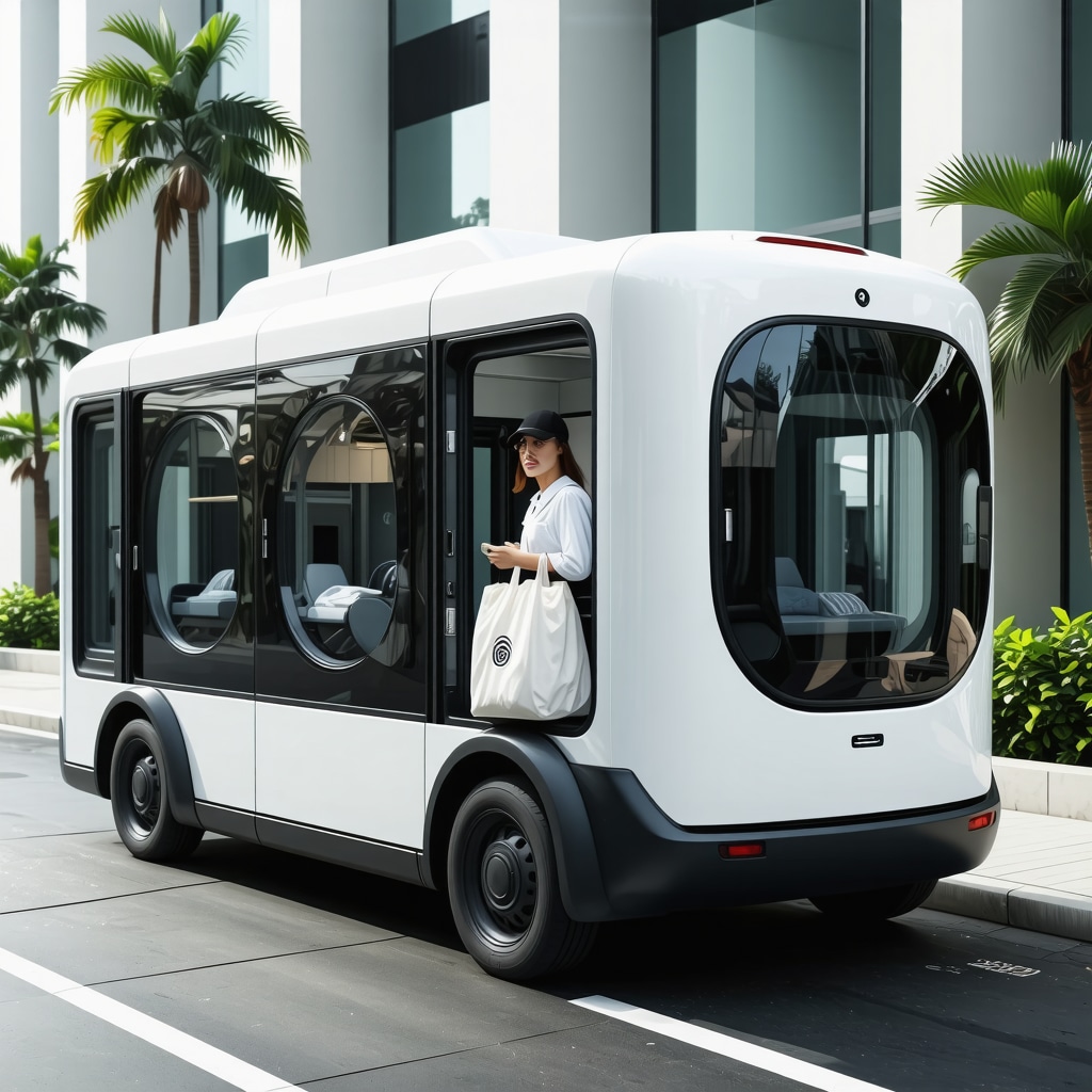 Laundry delivery vehicle with IoT sensors and AI route optimization in Tampa Bay urban area