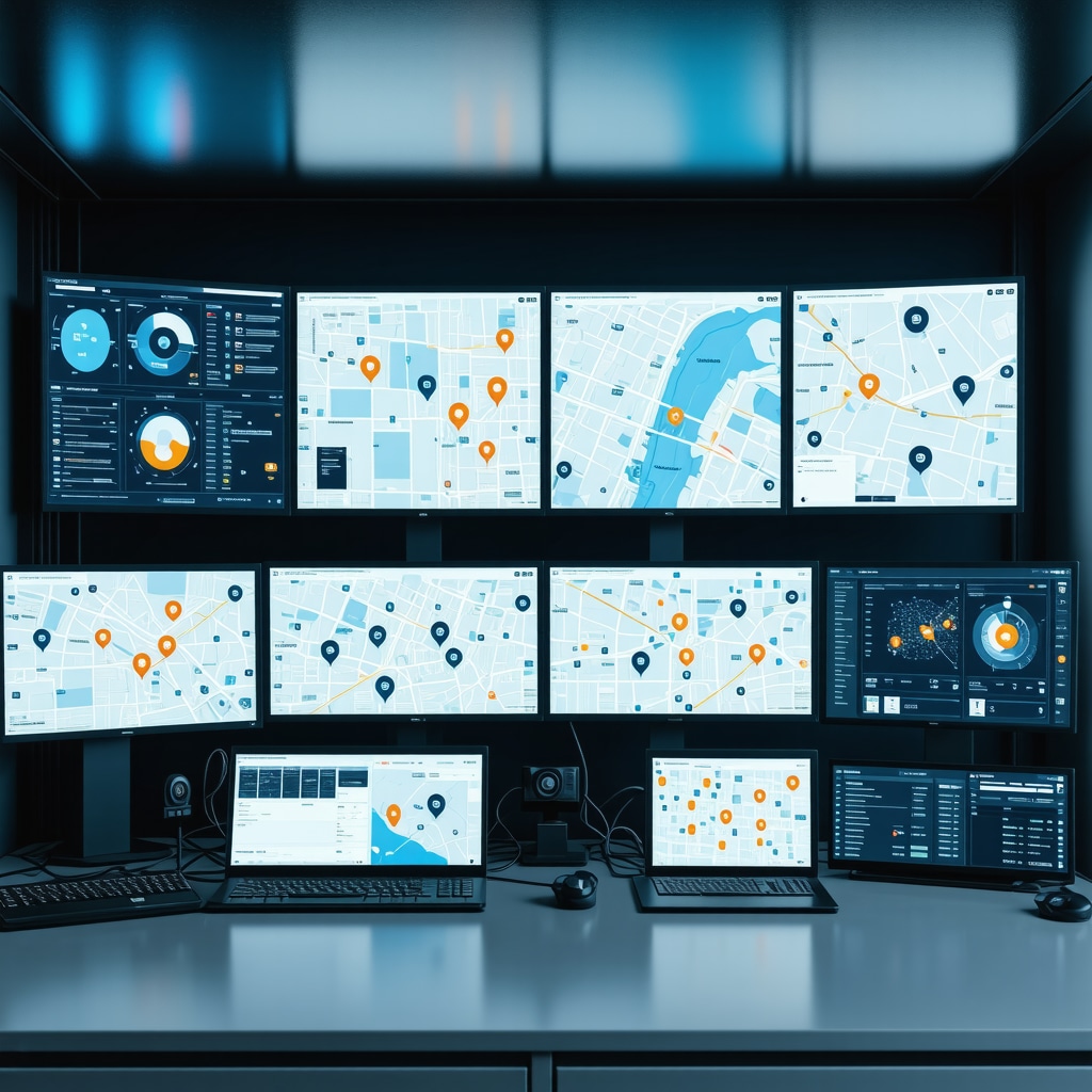 Data analytics dashboard showing AI and blockchain applications optimizing laundry pickup pricing in Tampa
