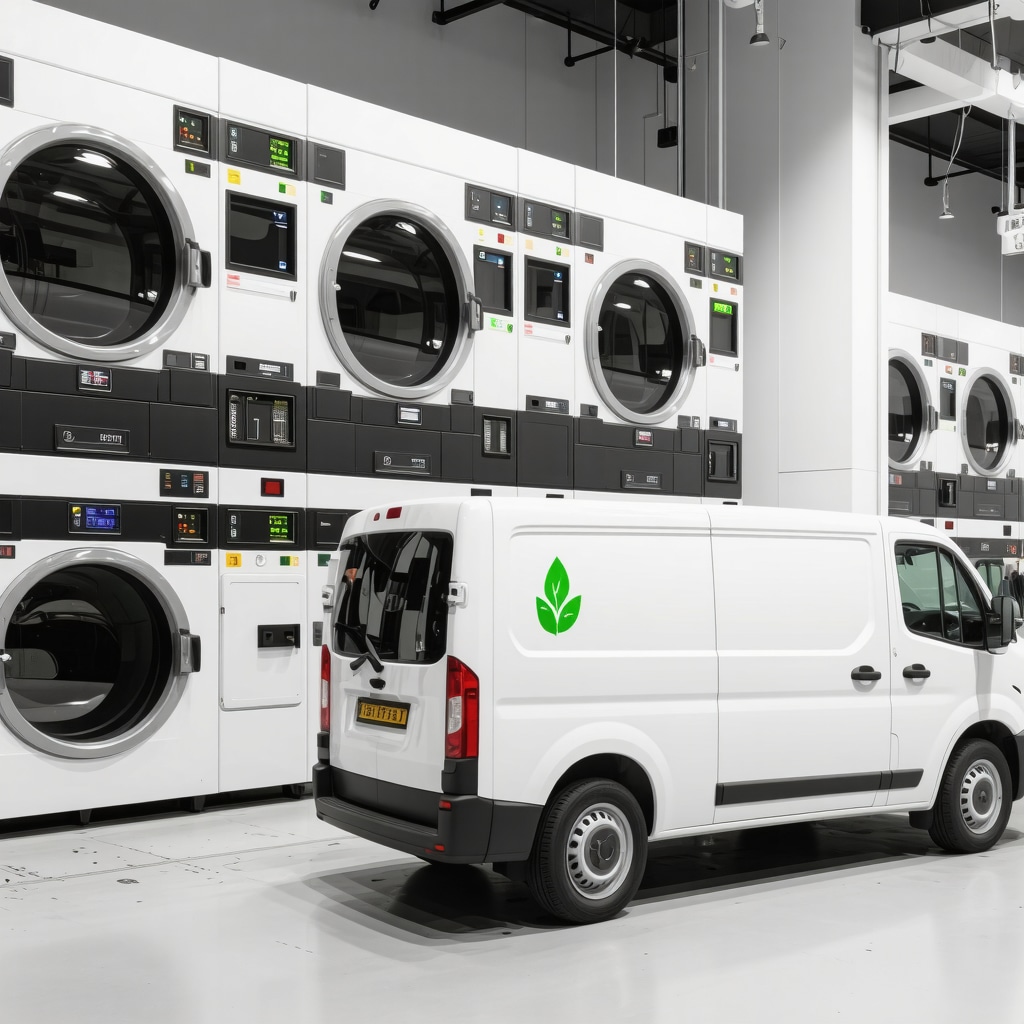Laundry facility near Tampa USF using AI sorting and eco-friendly packaging