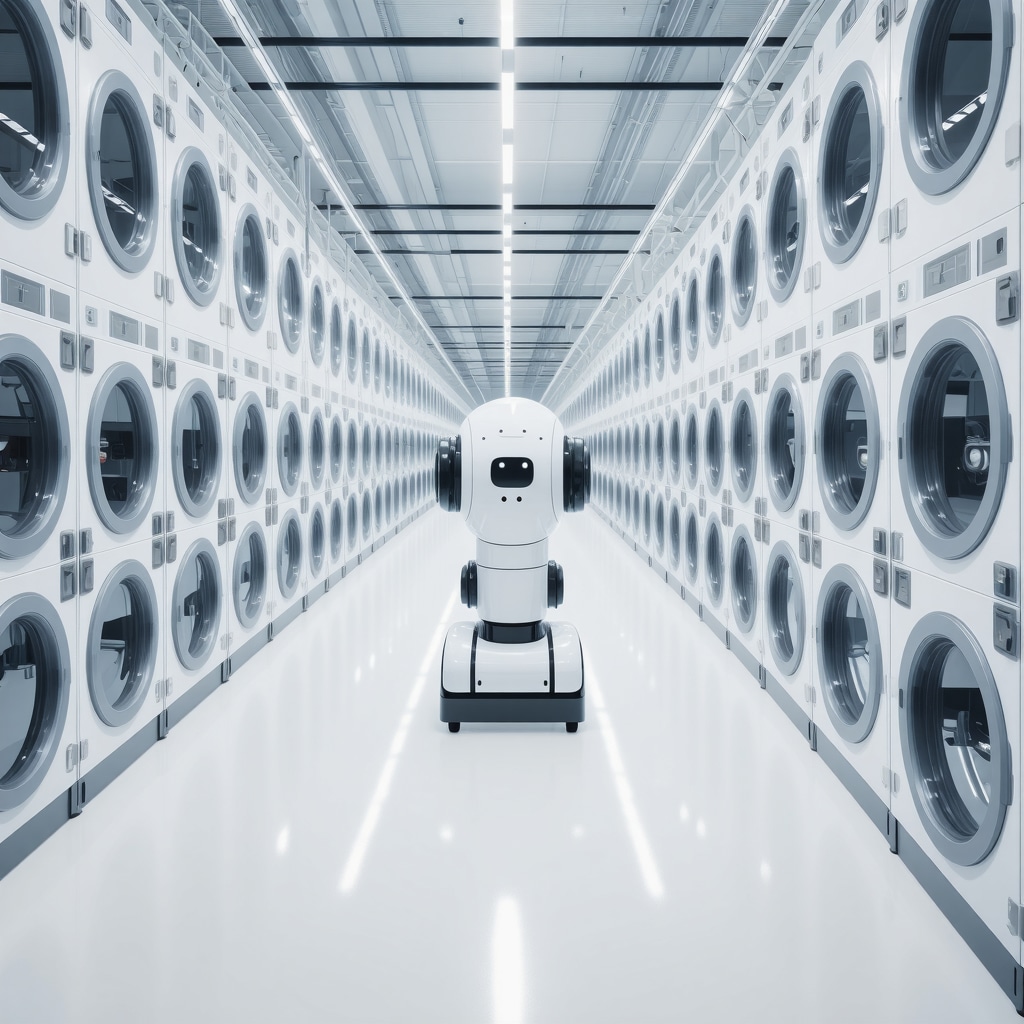 Modern laundry service using AI and IoT technology to care for athletic wear