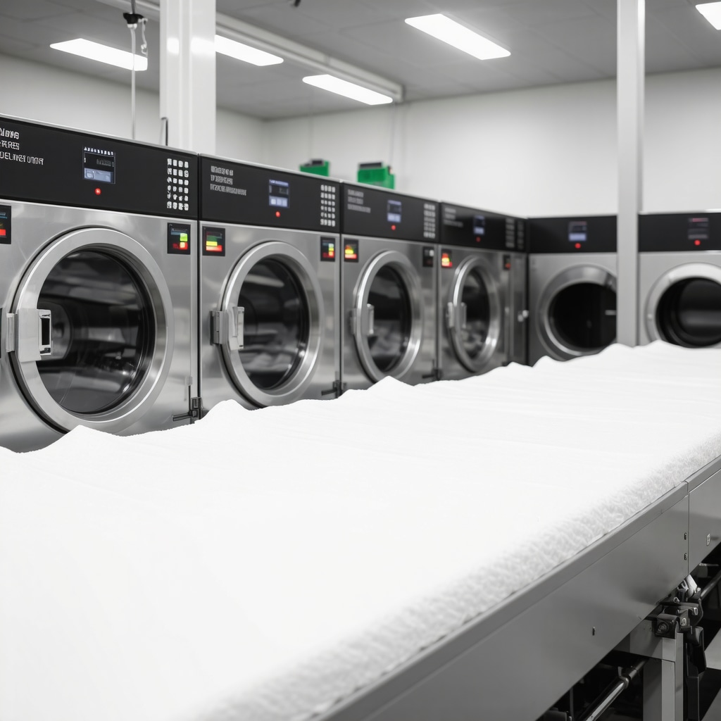 Laundry facility using IoT sensors and RFID technology to track linens in real-time