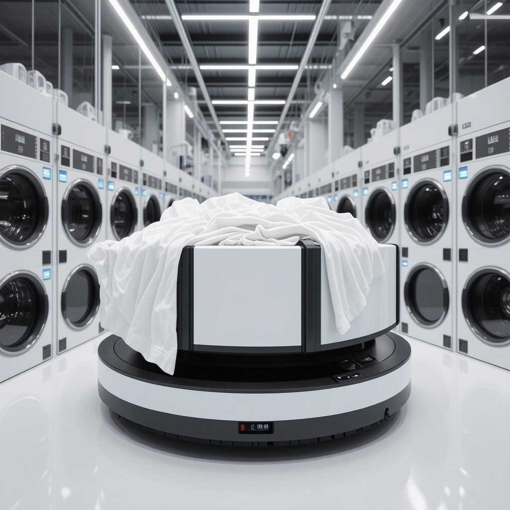 Robotic sorting system and reusable eco-friendly laundry bags in a modern laundry service environment