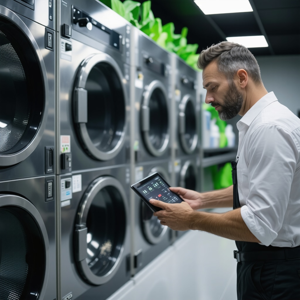 Modern laundry facility with smart washing machines and eco-friendly detergents in Odessa, Florida