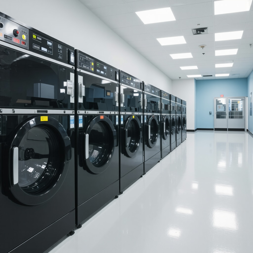 Modern Tampa laundry service facility with ozone cleaning and sustainable packaging