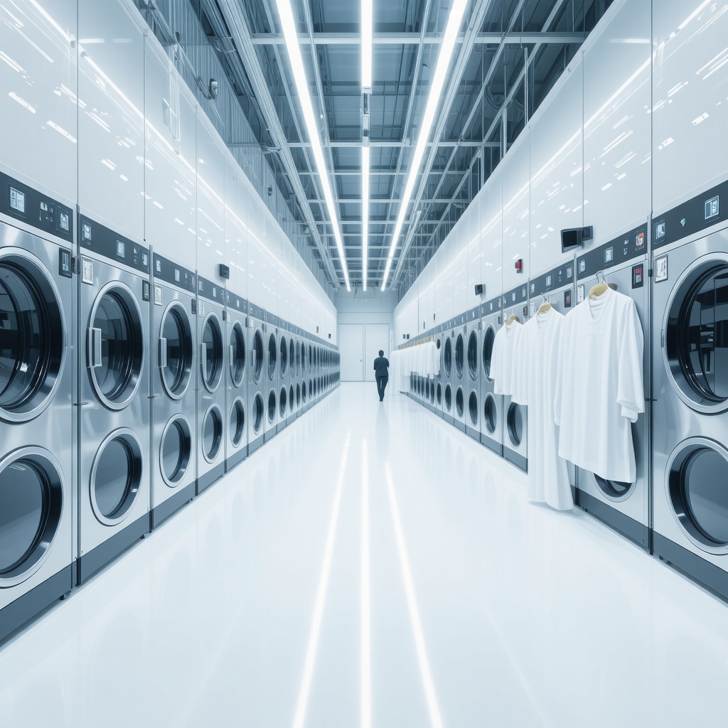 Modern laundry service using RFID tags and AI sorting for sustainable and personalized garment care