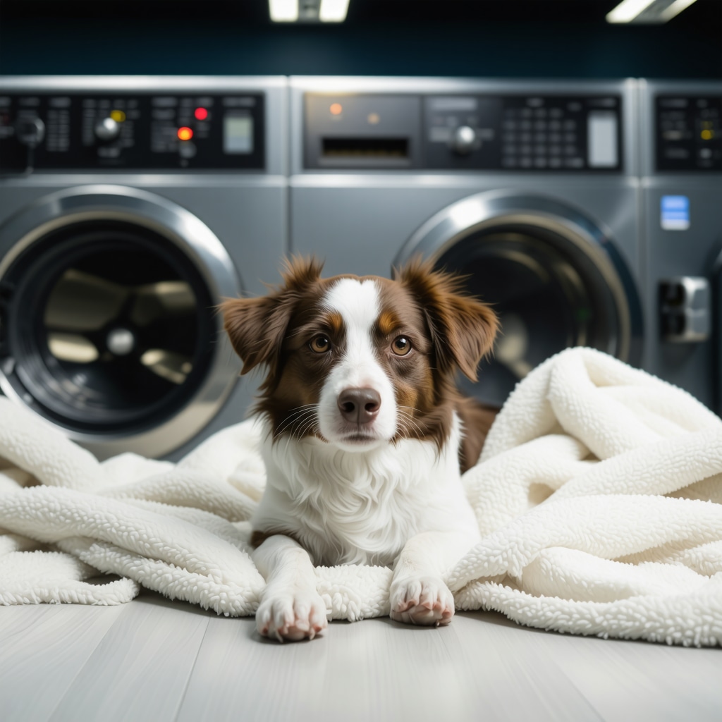 Laundry facility employing enzymatic cleaners and UV-C light for pet allergen removal