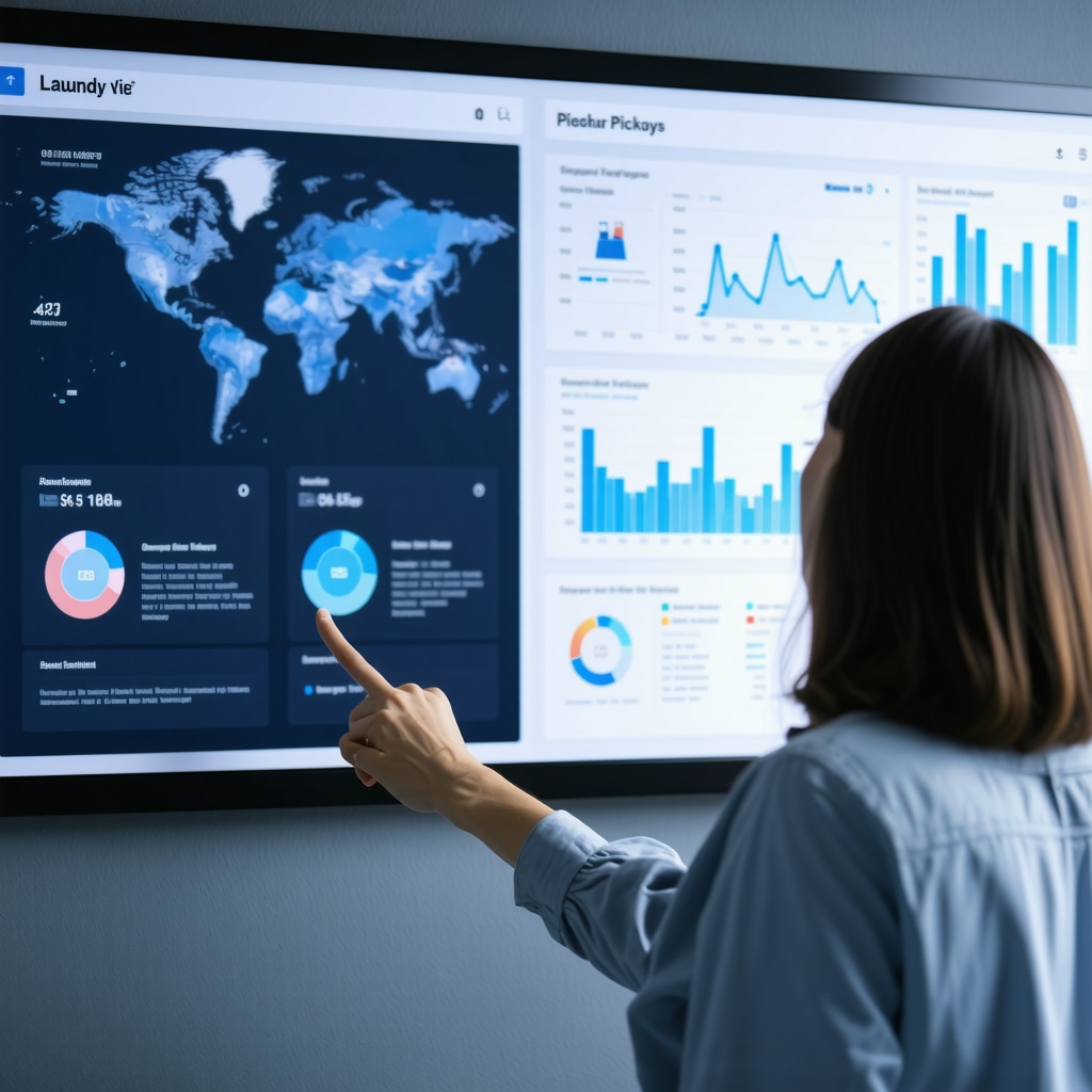 Consumer reviewing laundry pickup pricing trends and regional variations on a digital interface