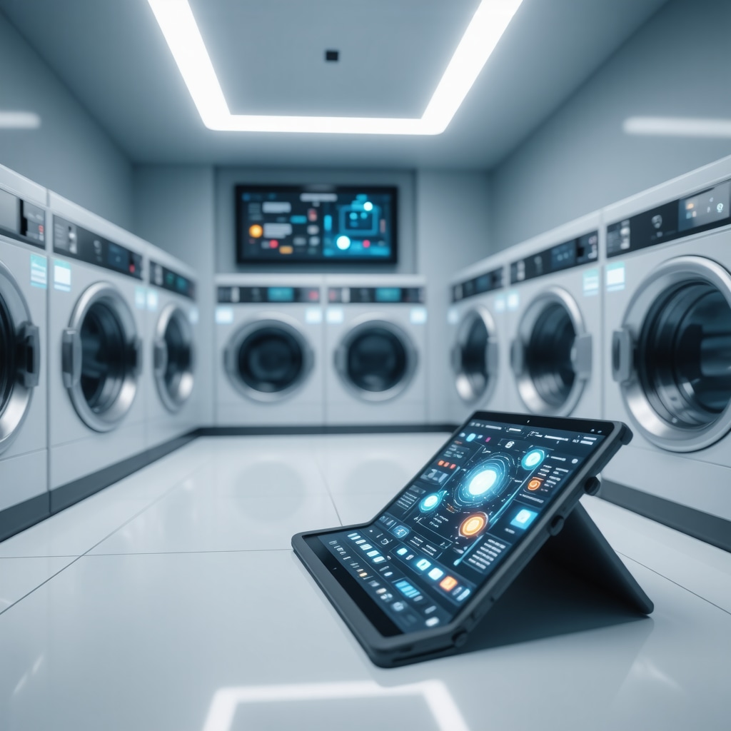 Advanced laundry facility integrating AI, blockchain, and allergy-free protocols in laundry pickup services