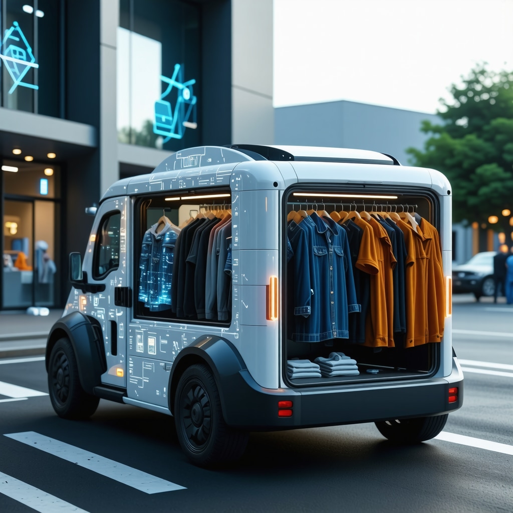 Dry cleaning delivery van using IoT sensors and blockchain technology for garment transport