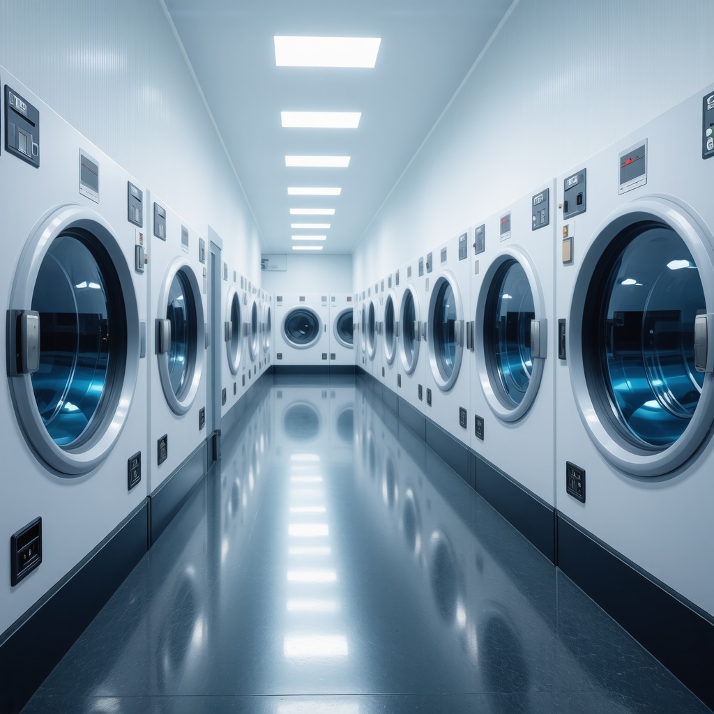 Hotel laundry service with AI and blockchain technology and sustainable packaging