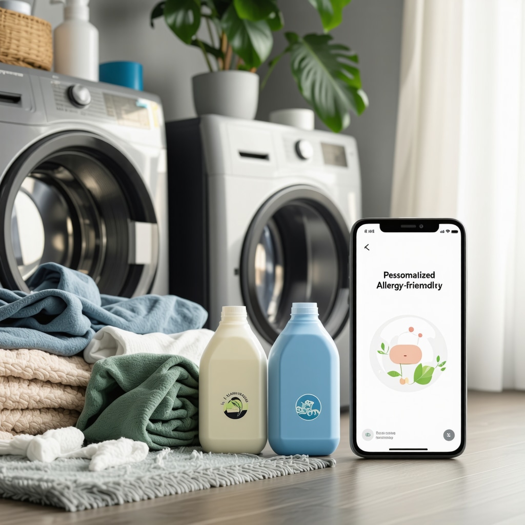 Eco-friendly detergents and smartphone app for allergy-friendly laundry pickup services at home