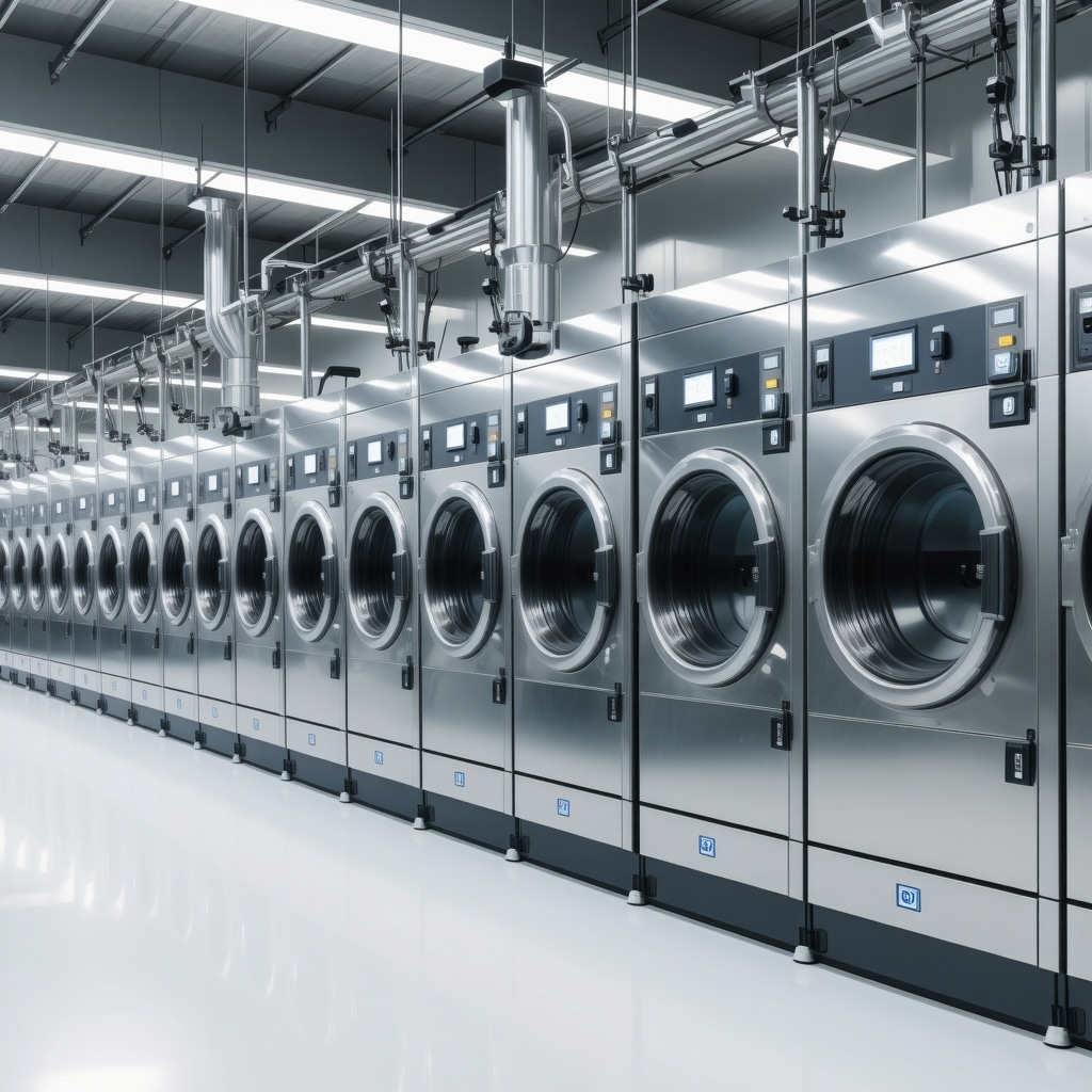 Modern laundry equipment using ozone sterilization technology for hygiene
