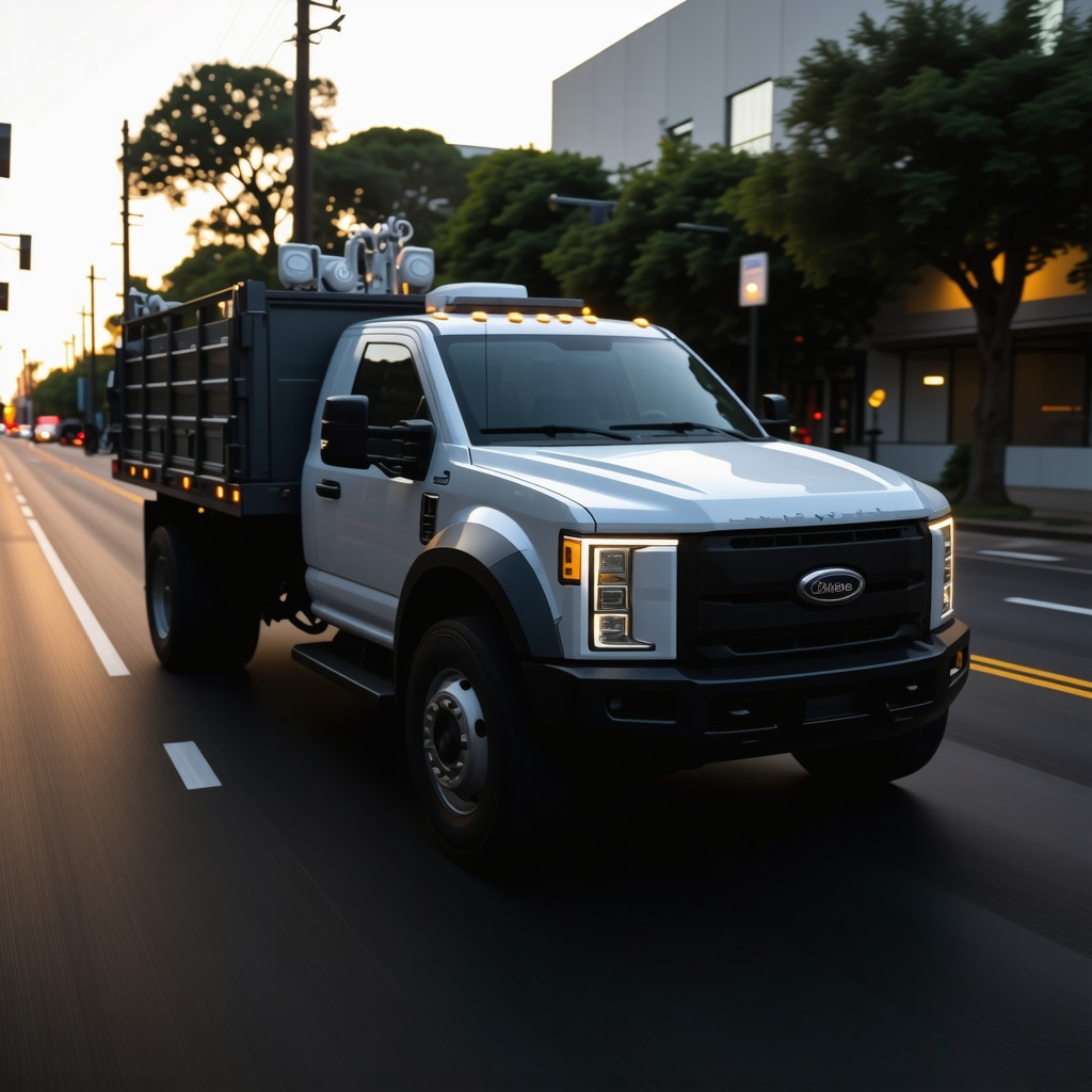 Self-driving laundry truck with robotic handling in Tampa Heights city