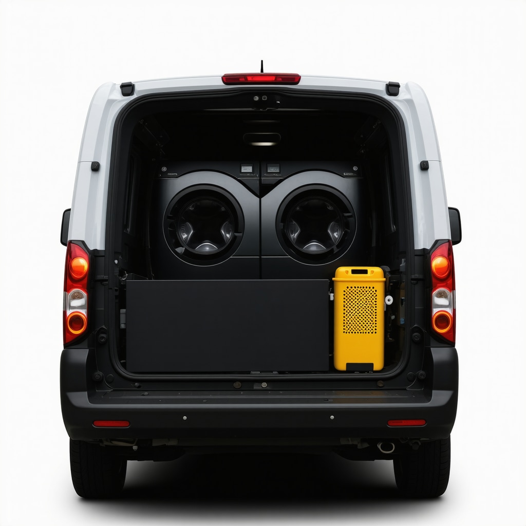 Modern laundry van with contactless pickup technology in Tampa