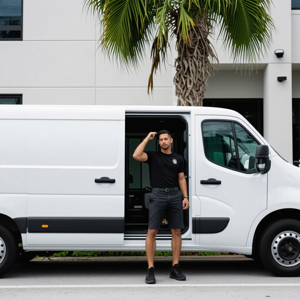 Tampa contactless laundry pickup service with app and eco-friendly vehicle