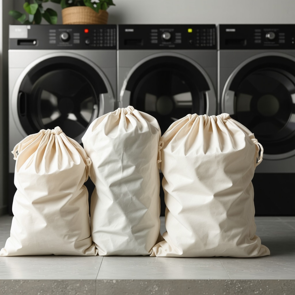Reusable laundry bags and biodegradable wraps used in Tampa laundry services