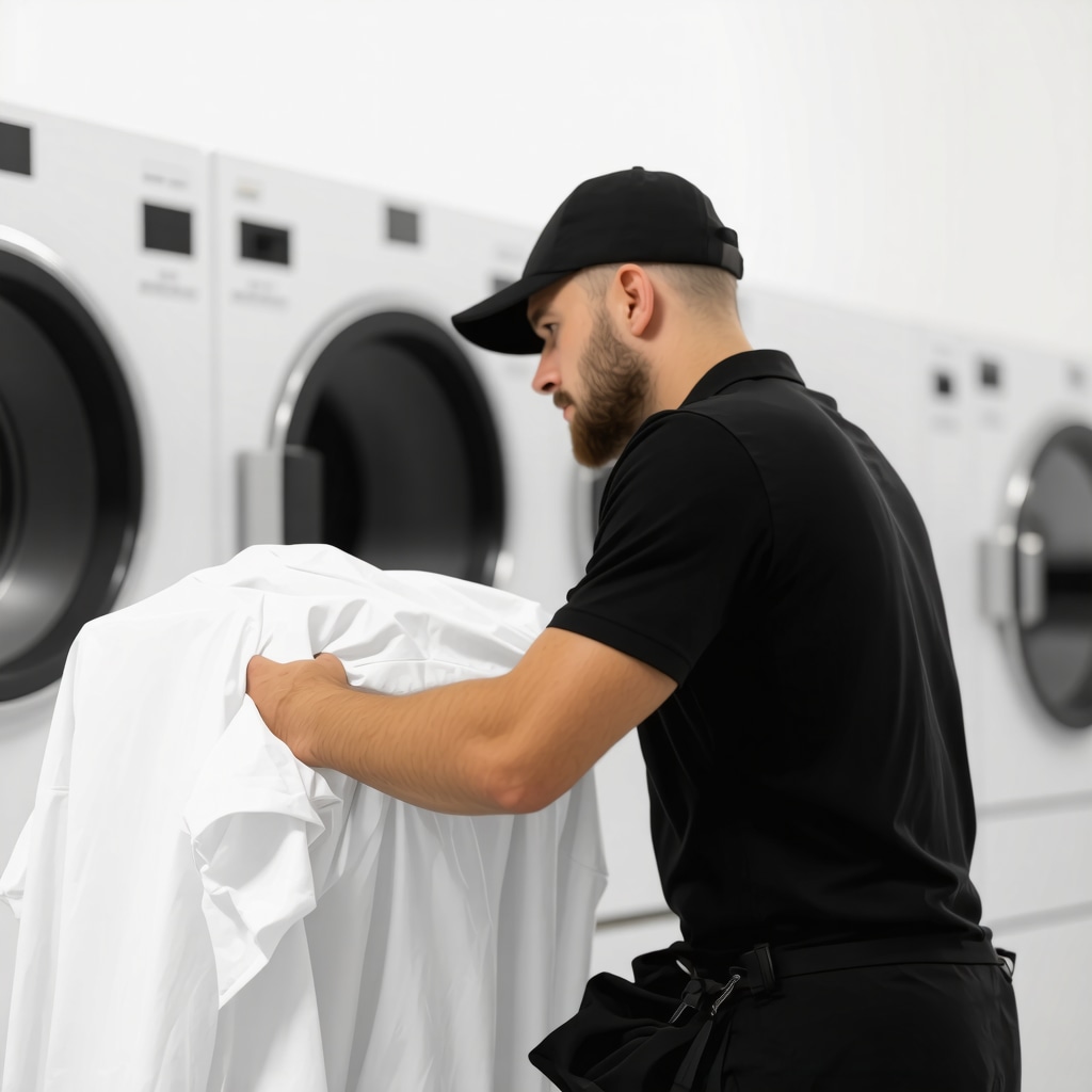 Laundry worker with eco-friendly detergents in Tampa