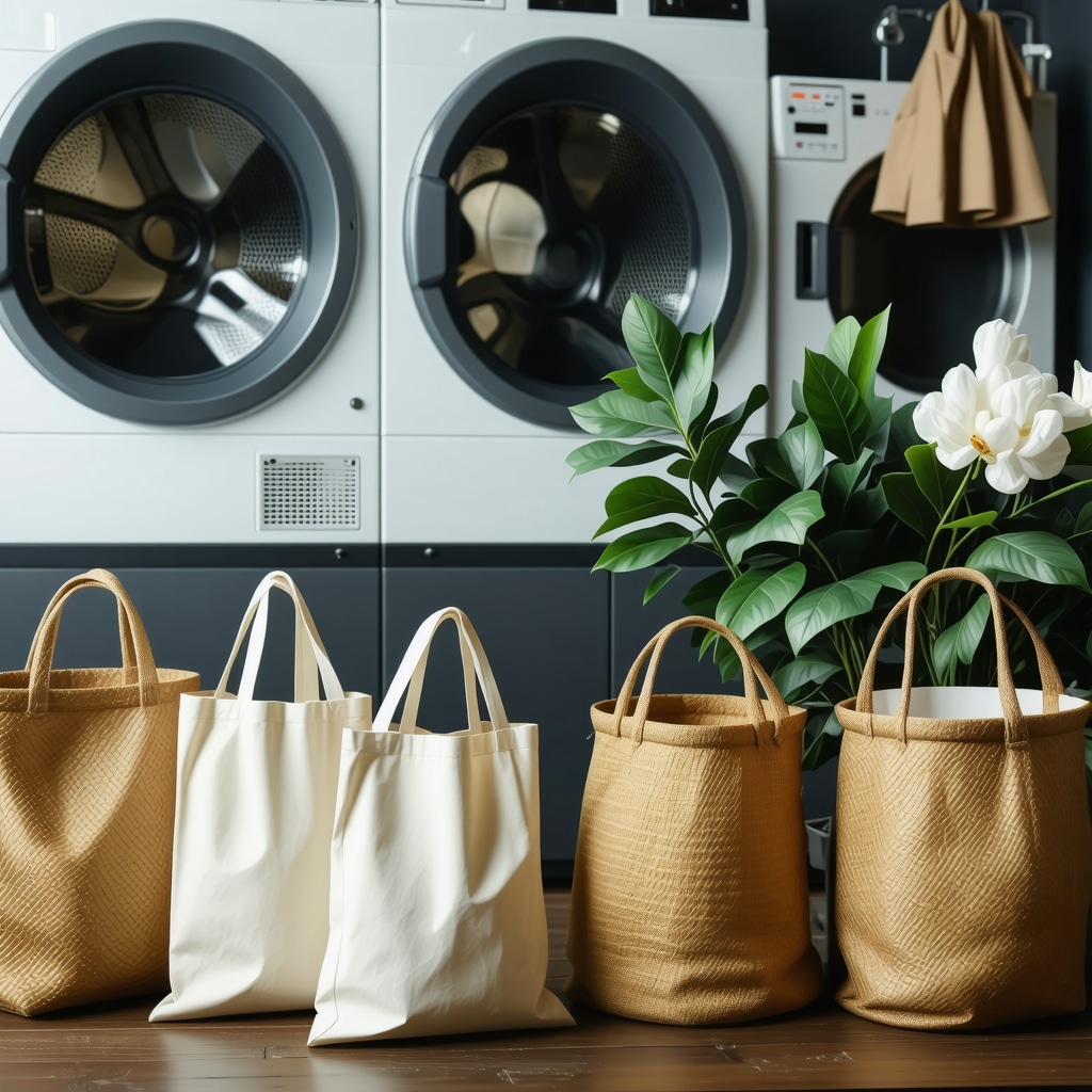 Eco-friendly laundry service with biodegradable detergents and reusable bags