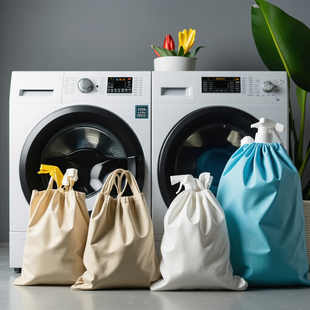 Eco-friendly laundry service with reusable bags and green cleaning agents in Tampa
