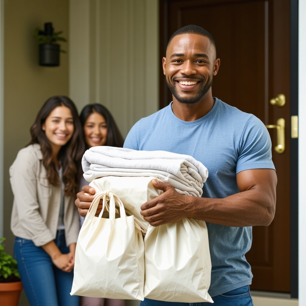 Folded Laundry Delivered to Home: Convenience for Families
