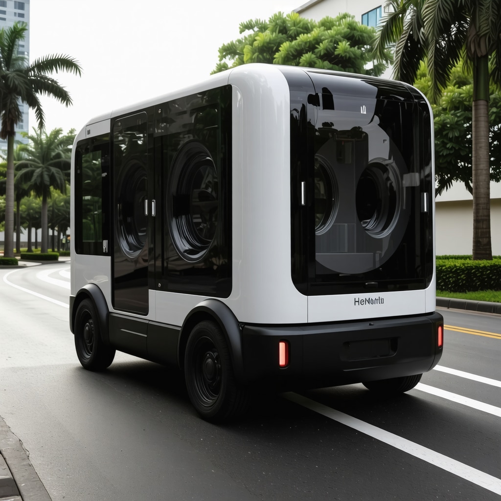 AI-driven laundry pickup vehicle with blockchain transparency and eco-friendly packaging in Odessa FL