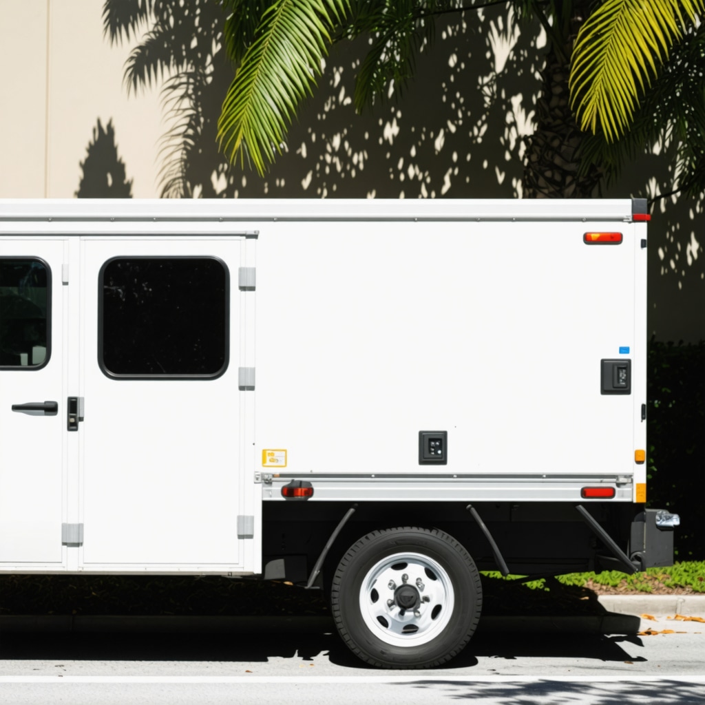Laundry pickup vehicle in Tampa with GPS technology