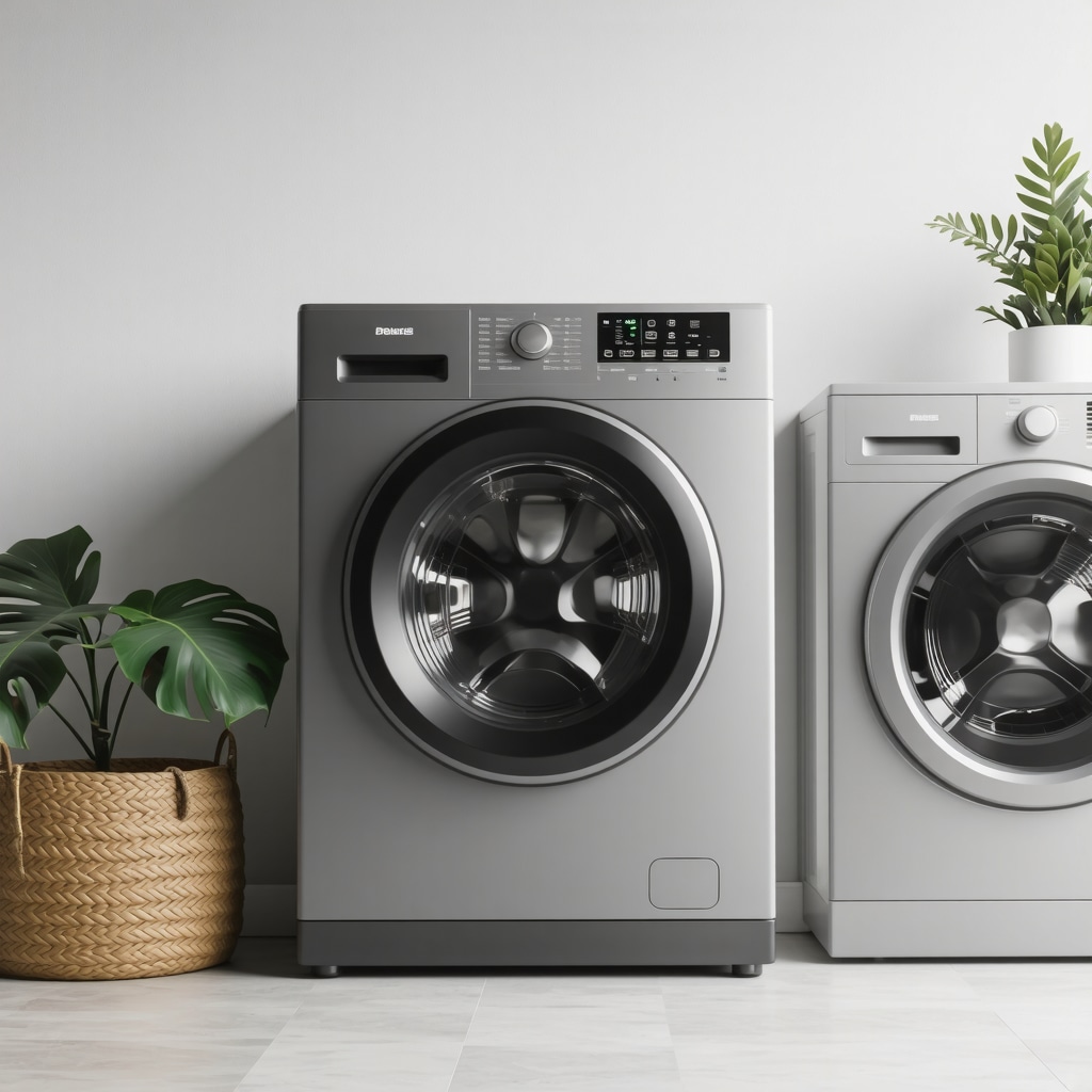Ultrasonic and ozone laundry technology in a modern family laundry room