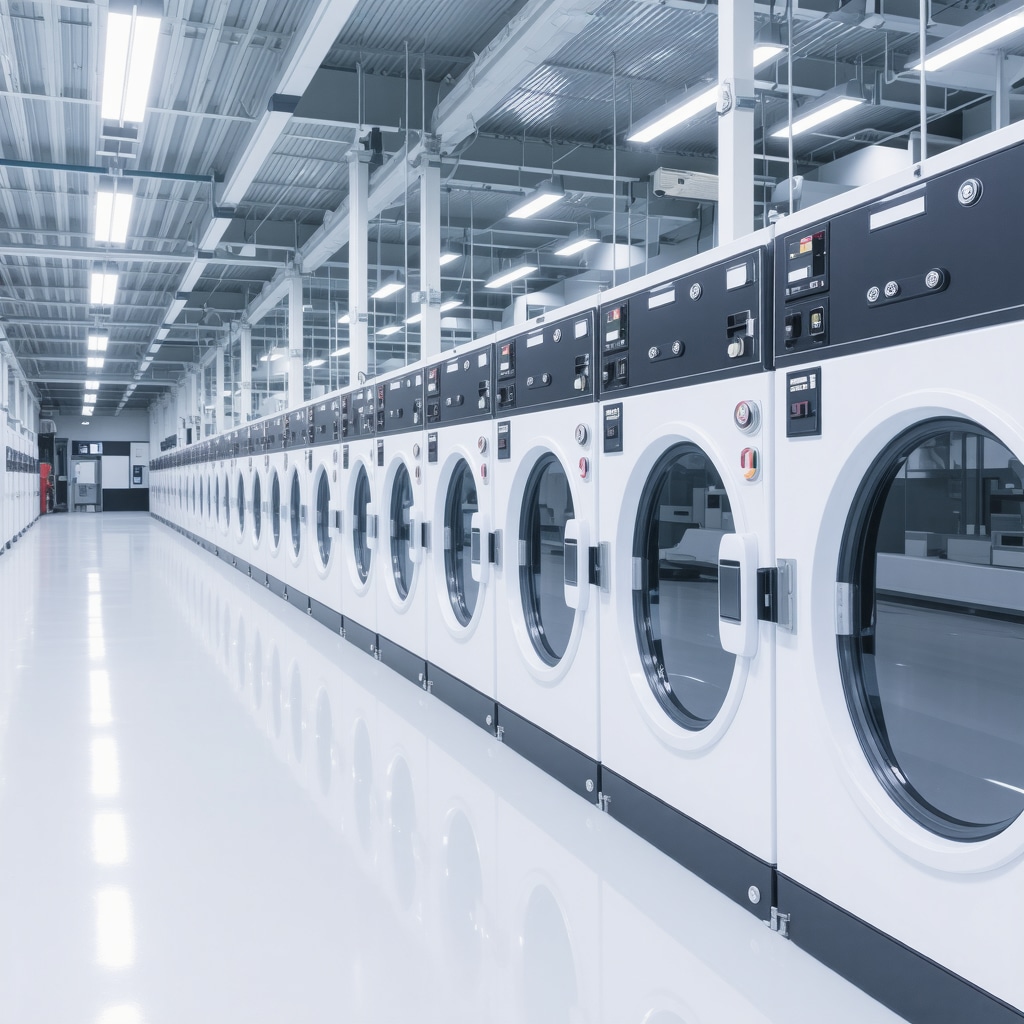 A high-tech laundry facility with AI and smart logistics systems in Odessa