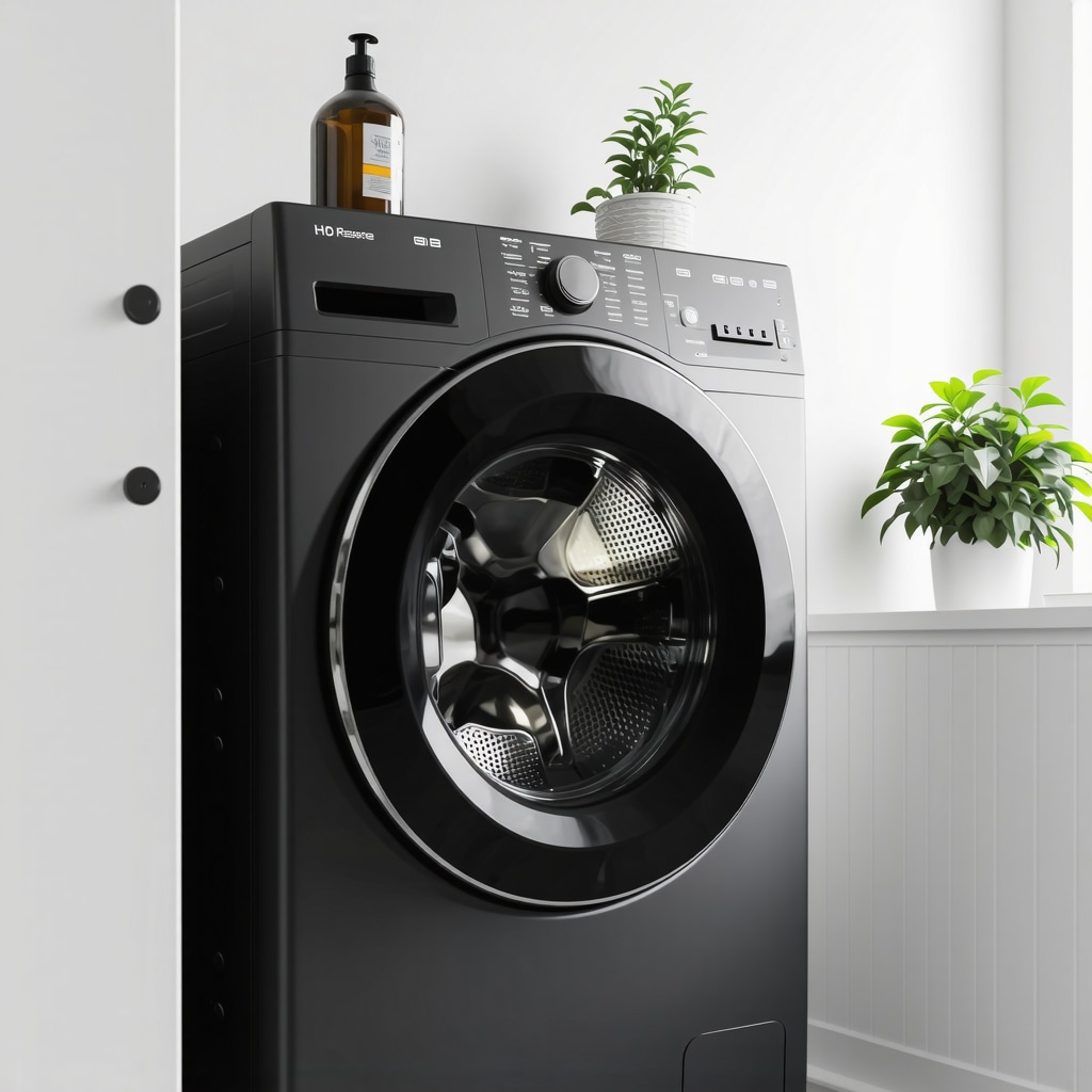 IoT-enabled washing machine with eco settings in Tampa laundry room