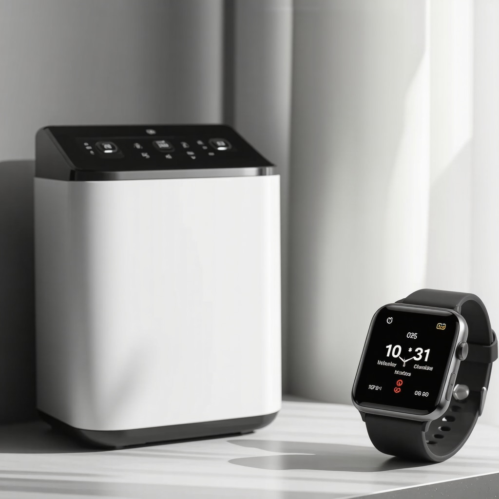 Smart home device scheduling laundry pickup via voice command with smartwatch