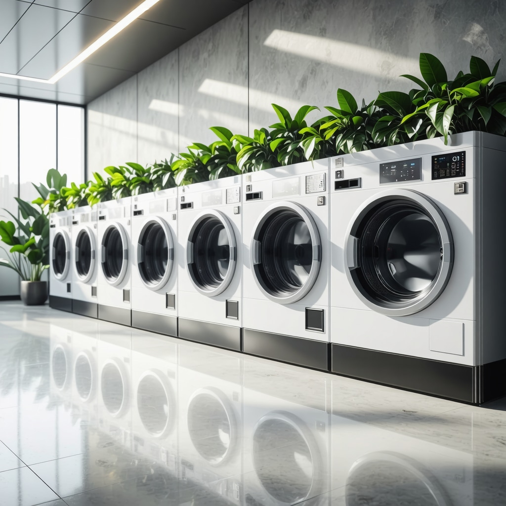 Eco-friendly laundry facility utilizing ozone and UV-C sterilization technologies in Tampa