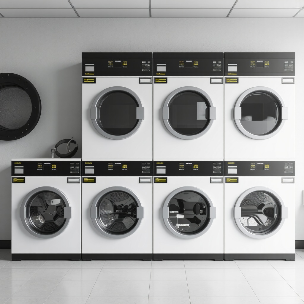 Modern laundry machines and staff efficiently handling laundry in Tampa