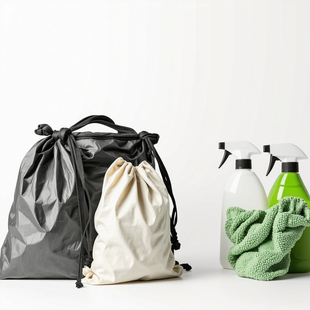 Eco-friendly laundry service with reusable bags and green detergents
