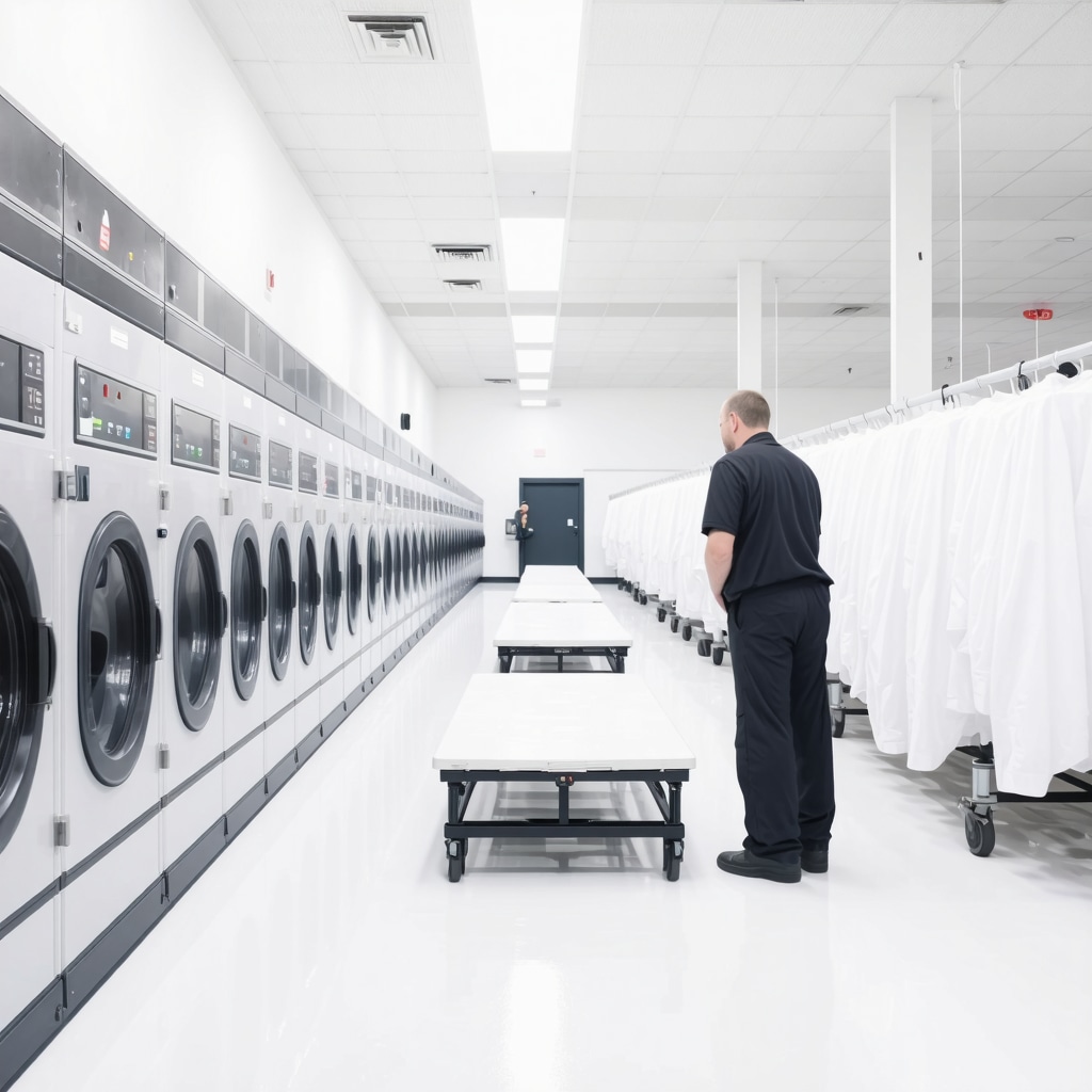 Modern Tampa laundry facility with climate control and advanced dehumidification equipment ensuring quality service.