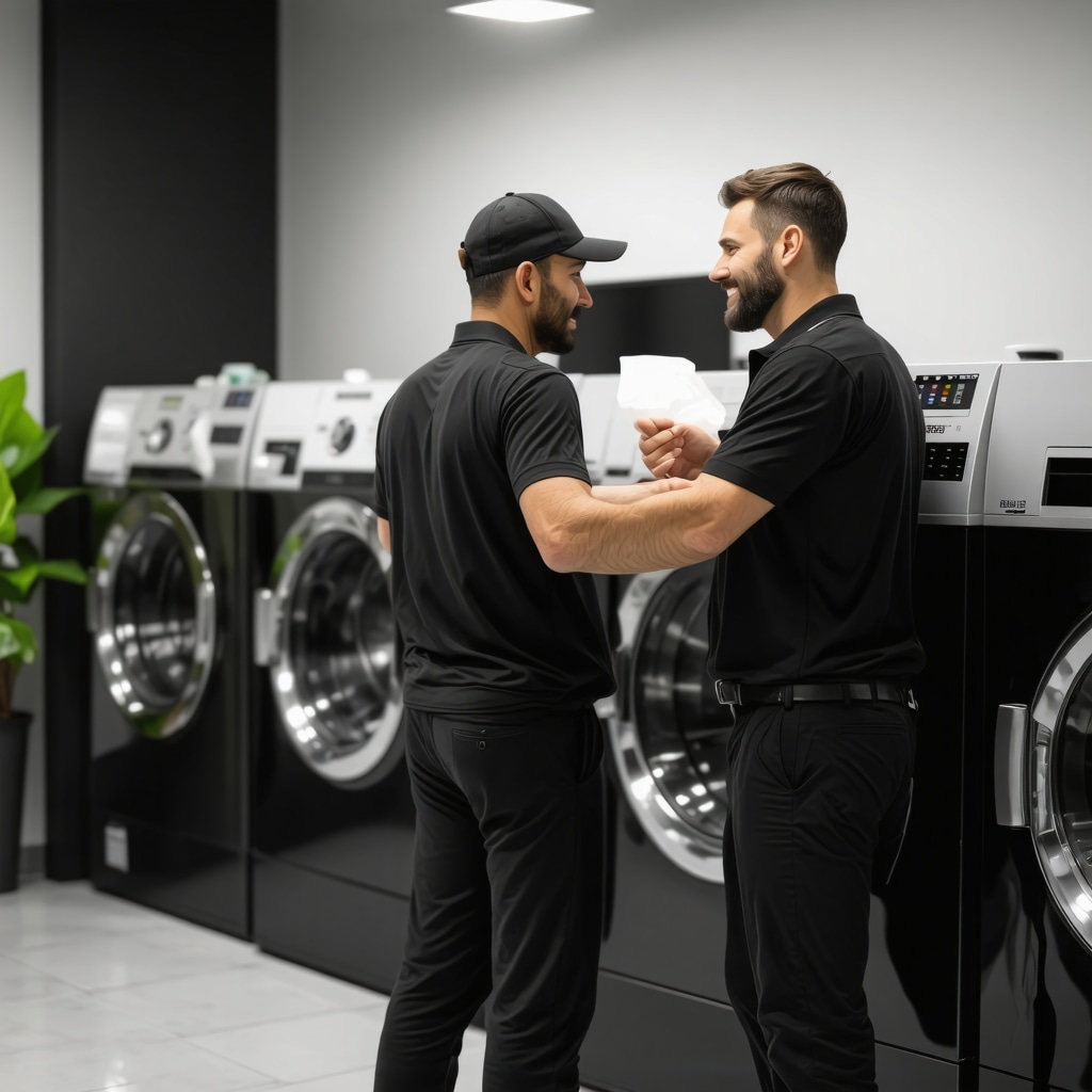 Clean and eco-friendly laundry pickup service in Tampa, contactless delivery, professional staff