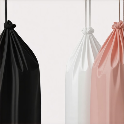 Reusable laundry bags used by a professional service, highlighting eco-conscious practices.