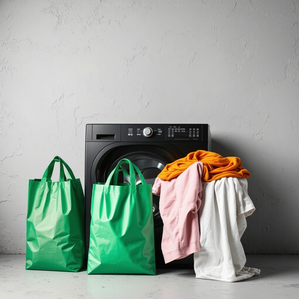 Eco-conscious laundry service with reusable bags and green cleaning products in Odessa.