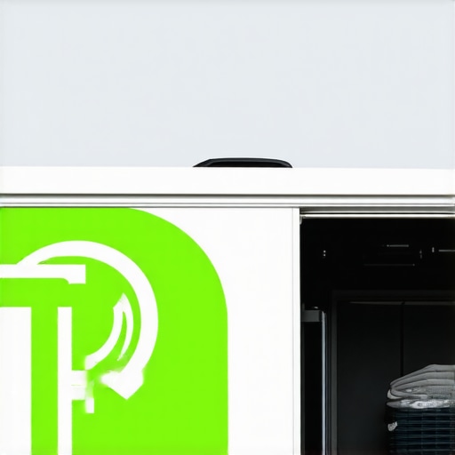 Contactless eco-friendly laundry pickup van in Tampa emphasizing sustainability and modern design