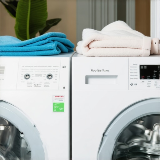 Luxurious eco-friendly laundry service with clean clothes and sustainable practices