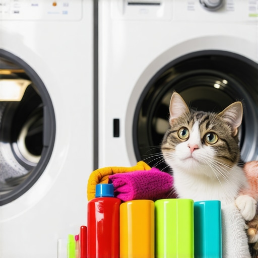 Pet-safe eco laundry pickup service with green packaging and pets