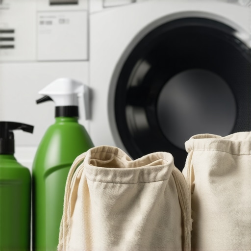 Sustainable laundry service with reusable bags and eco detergents