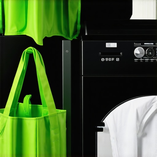 Green reusable laundry bags and contactless pickup process
