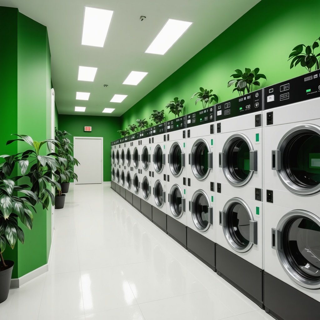 A state-of-the-art eco-conscious laundry service with green technology and sustainable practices in Tampa