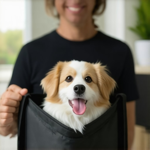 Happy pet owner with eco-friendly laundry and clean pets in a Tampa home