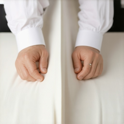 Folding linens at a professional laundry service in Clearwater