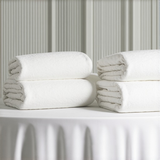 Elegant event with clean linens and folded towels by laundry service