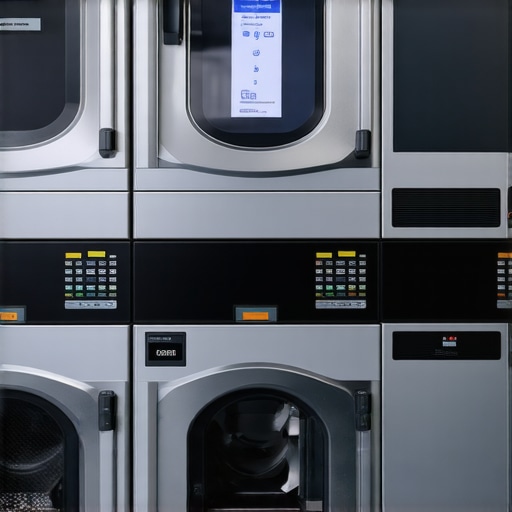 Modern laundry facility using UV sterilization, RFID tracking, and eco-friendly methods.